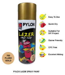 Pylox Lazer Spray Paint Metallic Colours Nippon